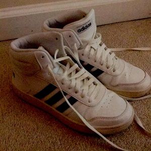 Adidas high tops size 8 womens size 6 mens very lightly used